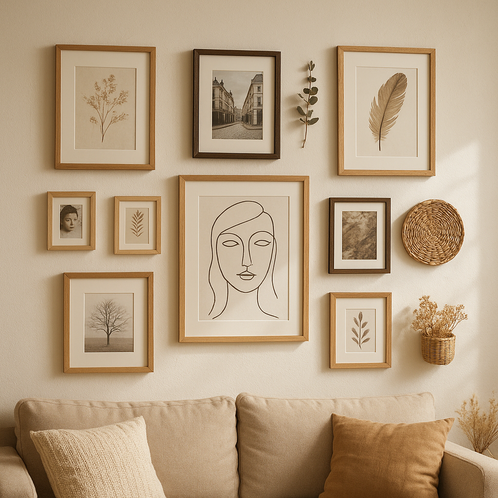 Galerie murale DIY pour personnaliser un salon