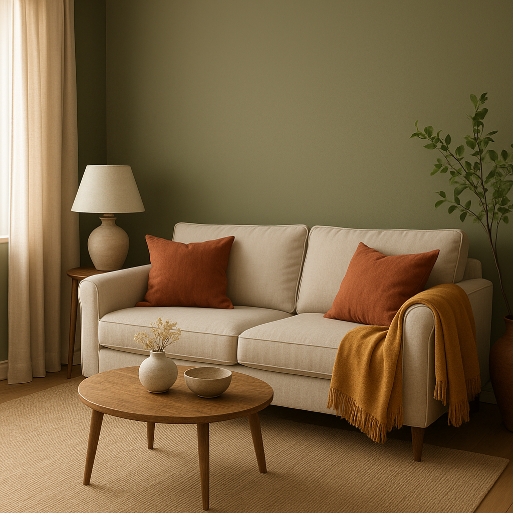 Salon décoré avec les couleurs tendance déco 2026